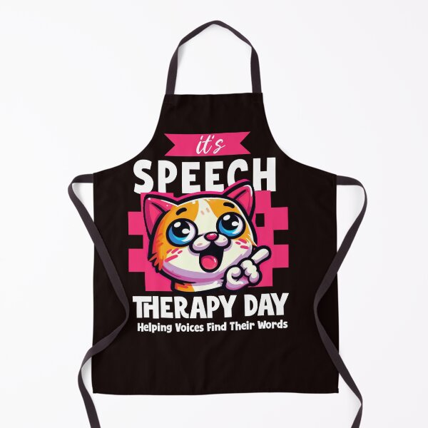 Item preview, It’s Speech Therapy Day Cat - Helping Voices Find Their Words Kawaii SLP designed and sold by Abibless1998.