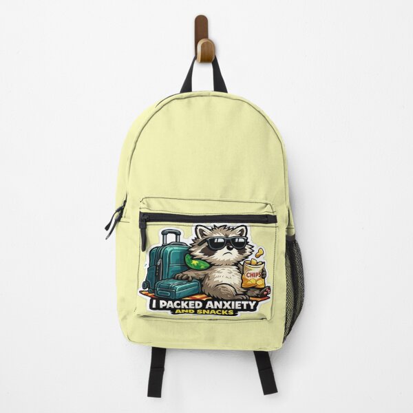 Item preview, Funny Raccoon Sticker Anxious Traveler Vacation Gift designed and sold by Gentlestate.