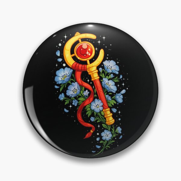 Item preview, golden staff with flowers designed and sold by PRINTATSTUDIO.