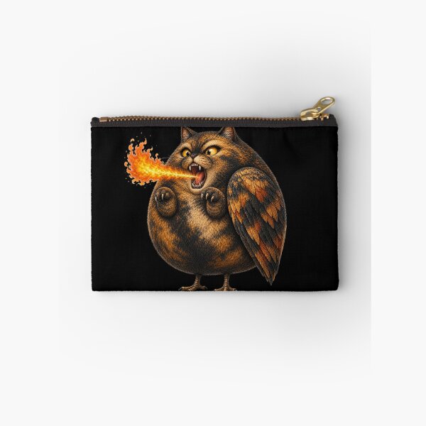 Item preview, Fire Breathing Owl Cat Creature designed and sold by MoonfurStudio.