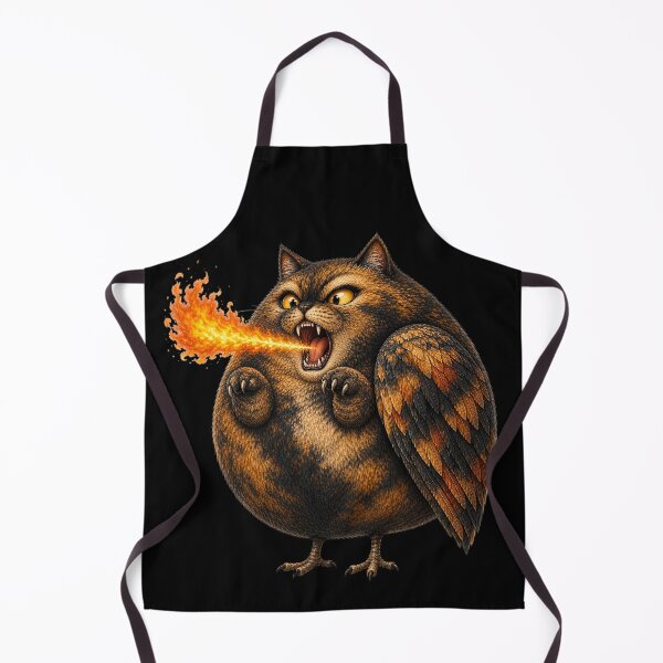 Item preview, Fire Breathing Owl Cat Creature designed and sold by MoonfurStudio.