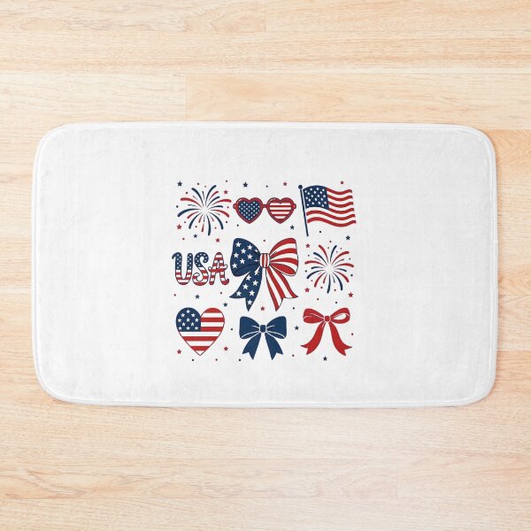 Item preview, USA Flag Fireworks Bows Patriotic 4th of July Coquette Girls designed and sold by clothesy7.