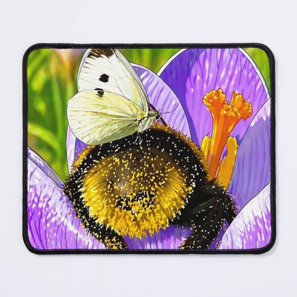 Item preview, Bumblebee on Purple Crocus | Spring Nature Art designed and sold by MagicMood Creations.