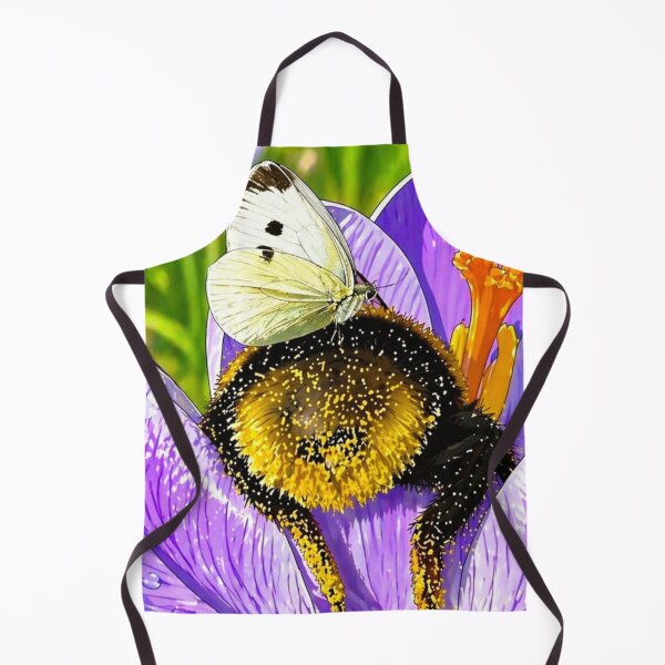 Item preview, Bumblebee on Purple Crocus | Spring Nature Art designed and sold by MagicMood Creations.