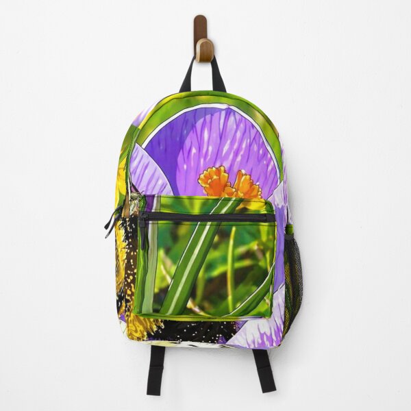 Item preview, Bumblebee on Purple Crocus | Spring Nature Art designed and sold by MagicMood Creations.