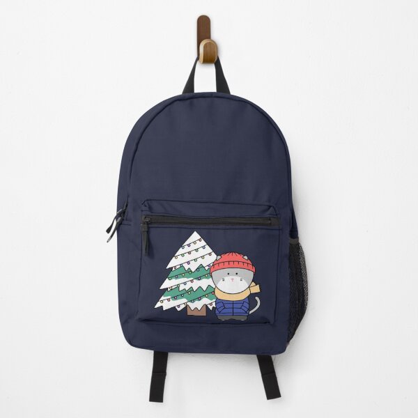 Item preview, Cute Winter Cat in Beanie with Christmas Tree Illustration designed and sold by ubborn.