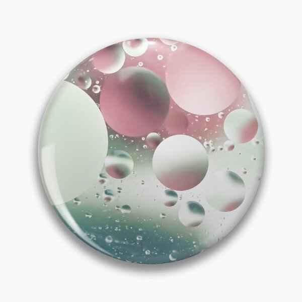 Item preview, Green, pink and white watercolor bubbles, water drops pale modern art designed and sold by TanalyFlowers.