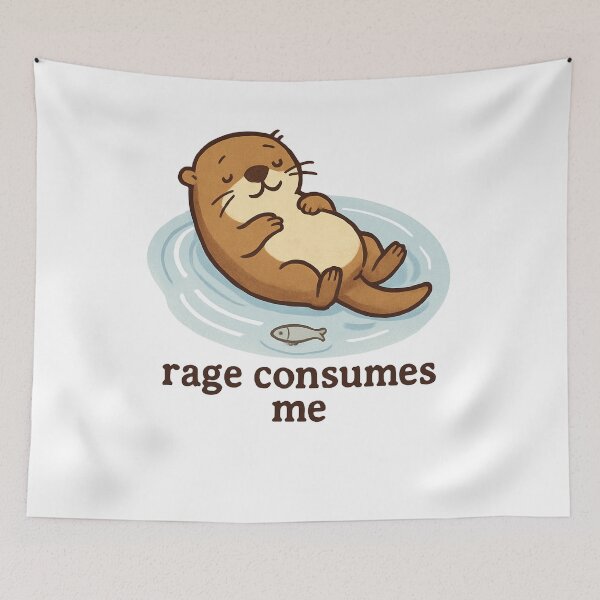 Item preview, Rage Consumes Me Floating Otter designed and sold by SiarheiYur.