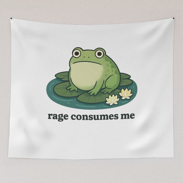 Item preview, Rage Consumes Me Pond Frog designed and sold by SiarheiYur.