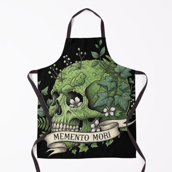 Item preview, Memento Mori Skull Covered in Green Moss designed and sold by nuel-art.