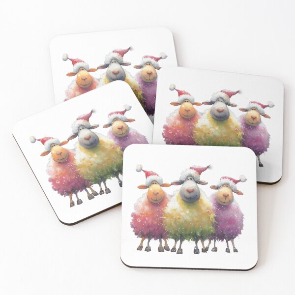 Item preview, Copy of Gorgeous Christmas Sheep ' Santa’s Woolly Helpers 2 ’ BY SHiRLeY MacARTHuR designed and sold by Shirley MacArthur Art.