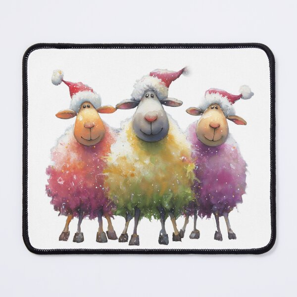Item preview, Copy of Gorgeous Christmas Sheep ' Santa’s Woolly Helpers 2 ’ BY SHiRLeY MacARTHuR designed and sold by Shirley MacArthur Art.