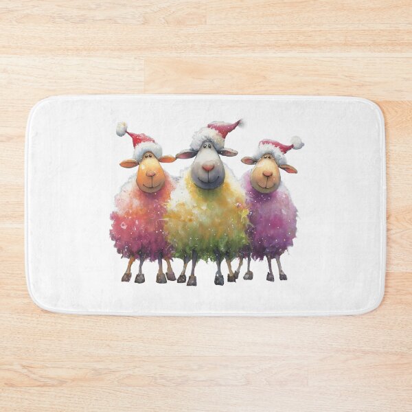 Item preview, Copy of Gorgeous Christmas Sheep ' Santa’s Woolly Helpers 2 ’ BY SHiRLeY MacARTHuR designed and sold by Shirley MacArthur Art.