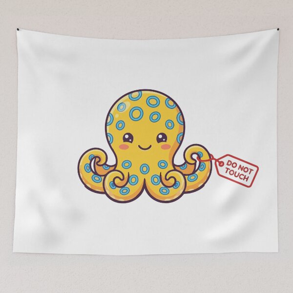 Item preview, Do Not Touch The Danger Squishy Blue Ringed Octopus designed and sold by Petzzz.