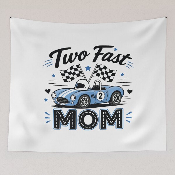 Item preview, Two Fast Mom Racing Birthday Party Cute Race Car Mom Design designed and sold by kiralynstration.
