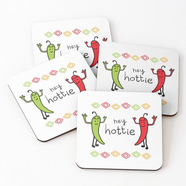 Item preview, Hey Hottie Funny Chili Pepper Pun designed and sold by retrobitsandbobs.