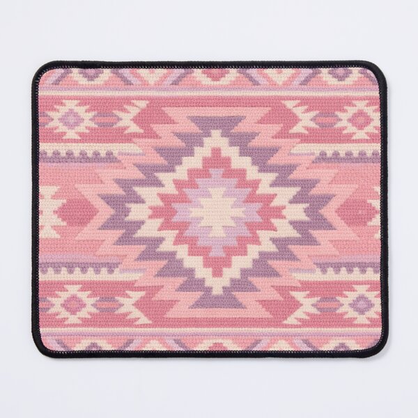 Item preview, Dusty pink Southwestern kilim woven rug design designed and sold by Anne Londez Studio.