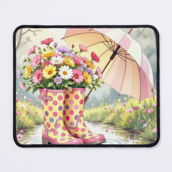 Item preview, Rainy Day Boot Bouquets 3 designed and sold by Leslie Montgomery Art.