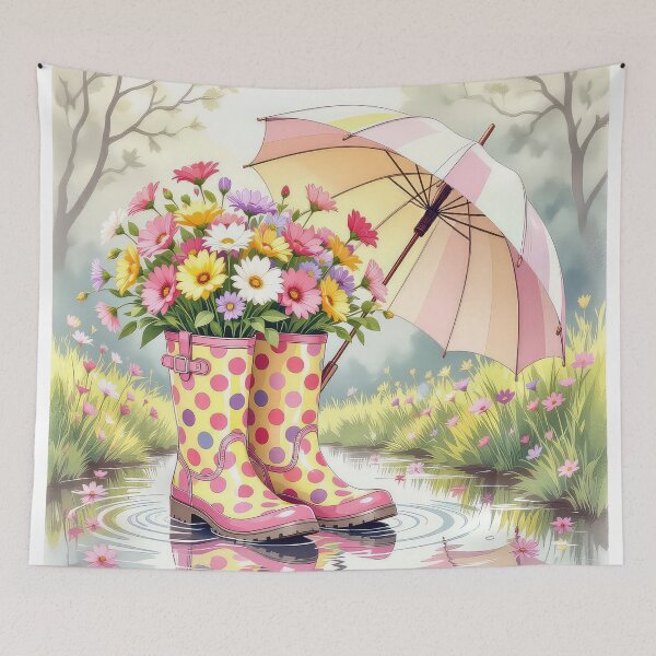 Item preview, Rainy Day Boot Bouquets 3 designed and sold by Leslie Montgomery Art.
