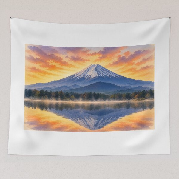 Item preview, Mount Fuji with Shoji Lake designed and sold by HOMETOWN86.