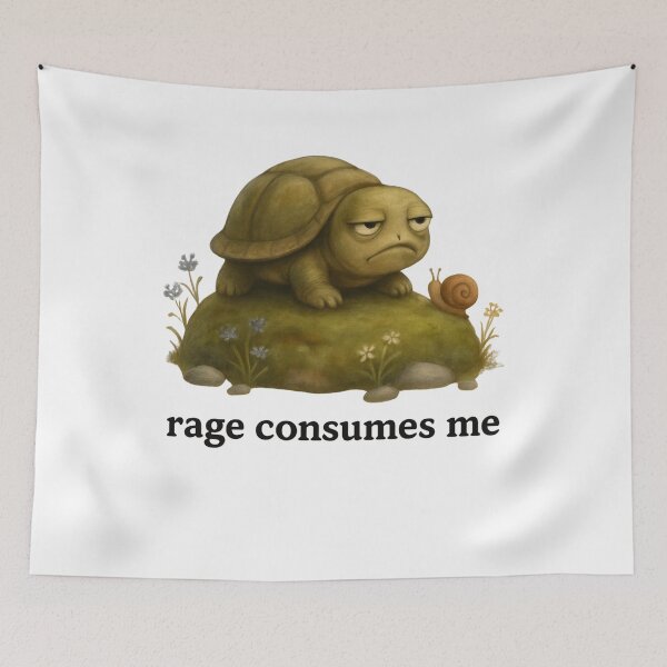 Item preview, Rage Consumes Me Grumpy Turtle designed and sold by SiarheiYur.