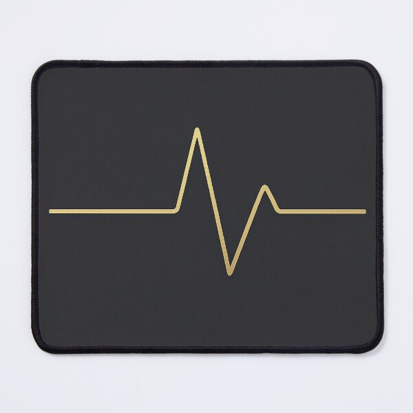 Item preview, gold waveform line on a deep charcoal designed and sold by DecibelDecor034.
