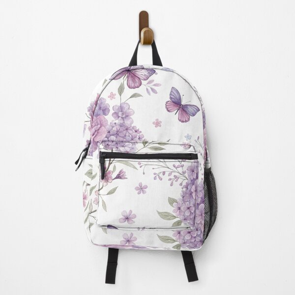 Item preview, Lilac Floral Pattern – Butterfly Pastel Seamless Romantic Design designed and sold by Erik Visnievskij.