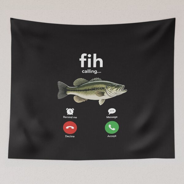 Item preview, Fih Calling Funny Fishing Meme Misspelled Fish Humor Design designed and sold by kiralynstration.
