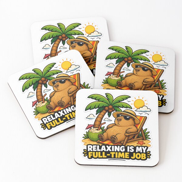 Item preview, Funny Capybara Sticker Beach Vacation Lover Gift designed and sold by Gentlestate.