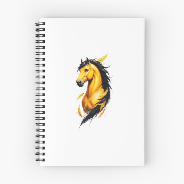 Item preview, Golden Stallion & Feather Illustration designed and sold by Shop Til You Drop.