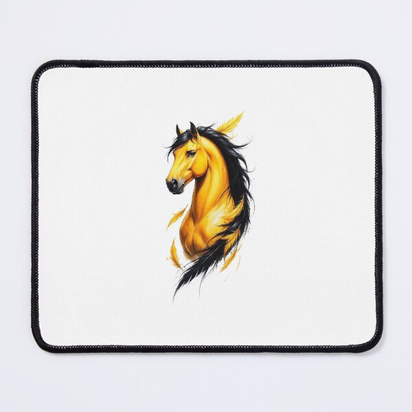 Item preview, Golden Stallion & Feather Illustration designed and sold by Shop Til You Drop.