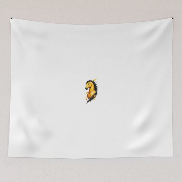Item preview, Golden Stallion & Feather Illustration designed and sold by Shop Til You Drop.