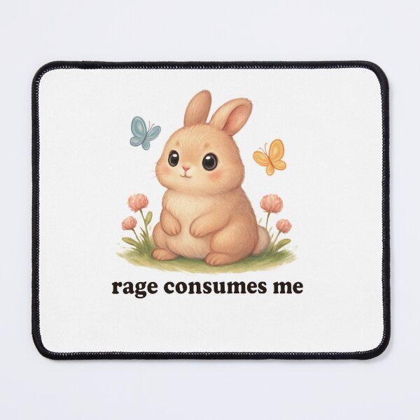 Item preview, Rage Consumes Me Cute Bunny designed and sold by SiarheiYur.