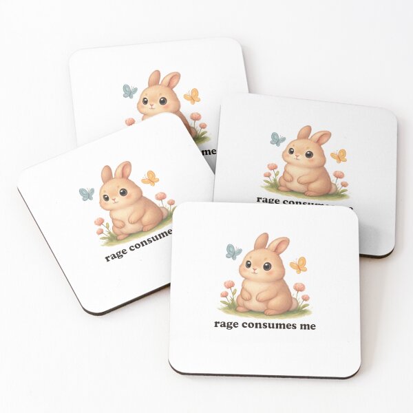 Item preview, Rage Consumes Me Cute Bunny designed and sold by SiarheiYur.