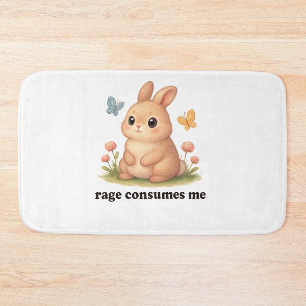 Item preview, Rage Consumes Me Cute Bunny designed and sold by SiarheiYur.