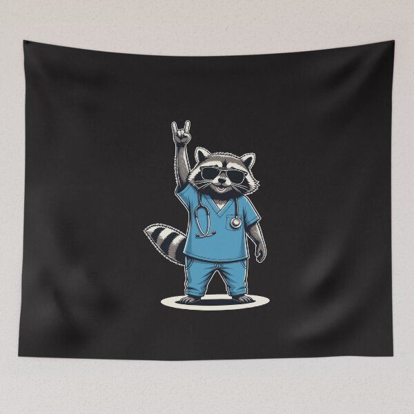 Item preview, Funny Raccoon Nurse Week Appreciation Cute Nurse Humor Design designed and sold by kiralynstration.