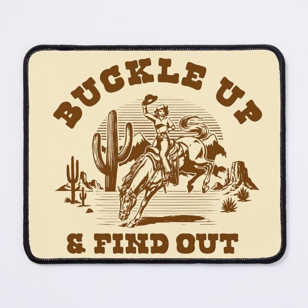 Item preview, Buckle Up & Find Out | Vintage Cowgirl Rodeo | Western Retro designed and sold by Abibless1998.