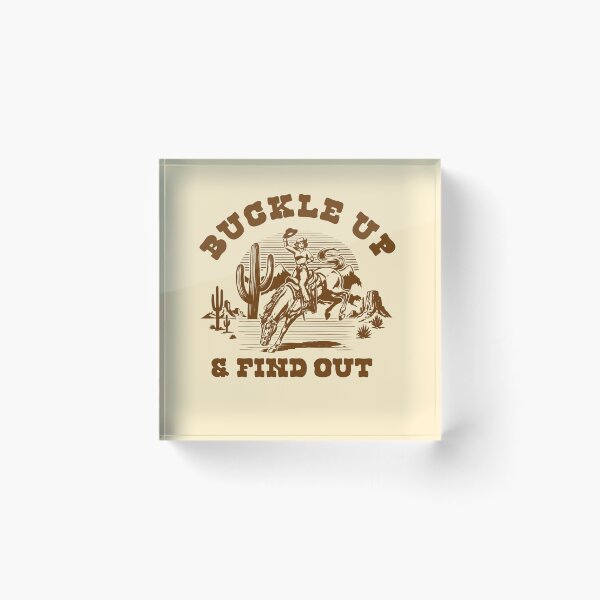 Item preview, Buckle Up & Find Out | Vintage Cowgirl Rodeo | Western Retro designed and sold by Abibless1998.