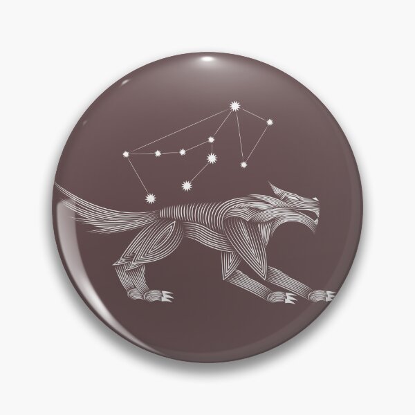Item preview, Lupus Constellation Wolf White Minimalist Line Art designed and sold by JAMerArc.