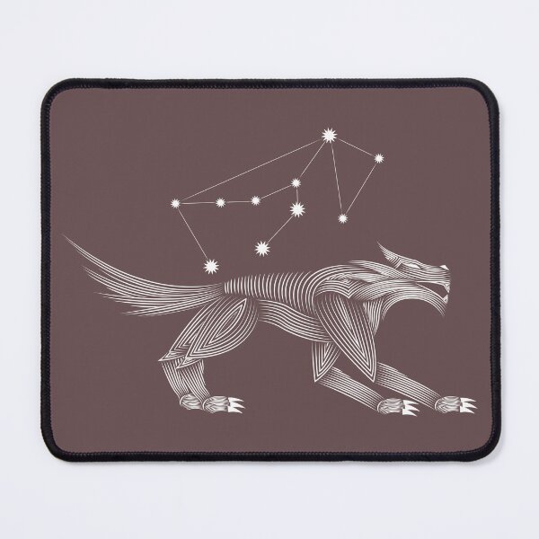 Item preview, Lupus Constellation Wolf White Minimalist Line Art designed and sold by JAMerArc.
