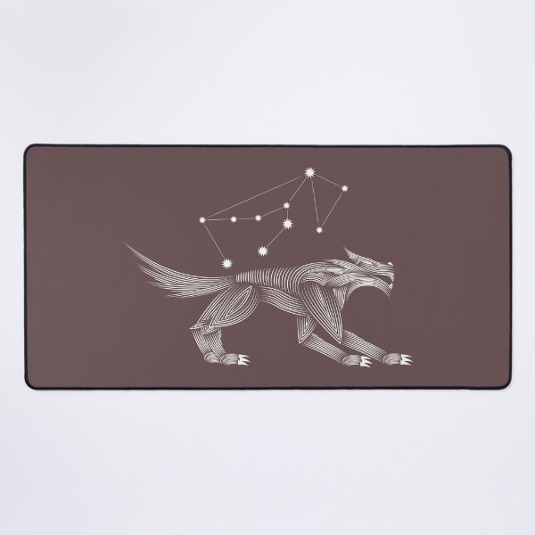 Item preview, Lupus Constellation Wolf White Minimalist Line Art designed and sold by JAMerArc.