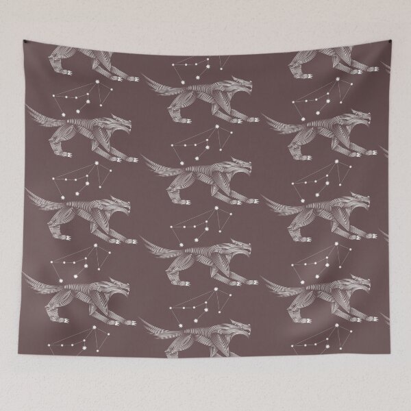 Item preview, Lupus Constellation Wolf White Minimalist Line Art designed and sold by JAMerArc.