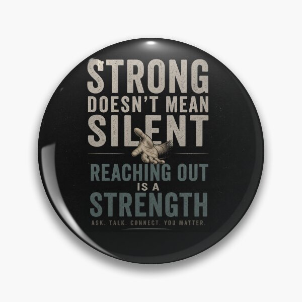 Item preview, Reaching Out Is Strength Mental Health T-Shirt | Strong Not Silent | Men’s Support Awareness Graphic designed and sold by Final Whistle Art.