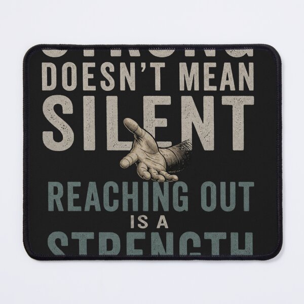 Item preview, Reaching Out Is Strength Mental Health T-Shirt | Strong Not Silent | Men’s Support Awareness Graphic designed and sold by Final Whistle Art.