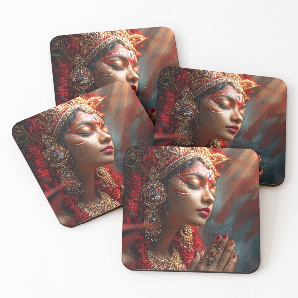 Item preview, Vibrant Goddess with Ornate Headdress and Flowers designed and sold by Artessie.