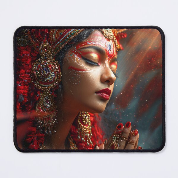 Item preview, Vibrant Goddess with Ornate Headdress and Flowers designed and sold by Artessie.