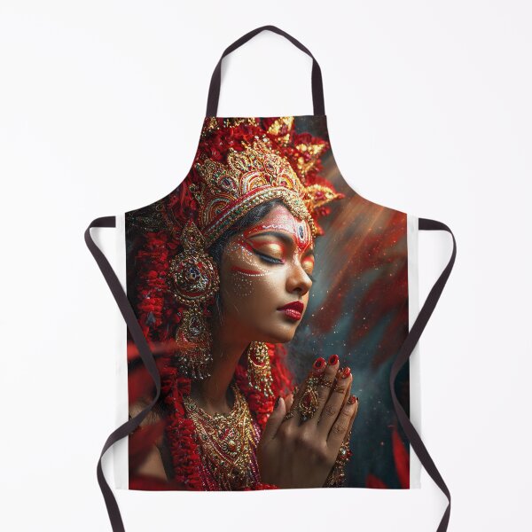 Item preview, Vibrant Goddess with Ornate Headdress and Flowers designed and sold by Artessie.