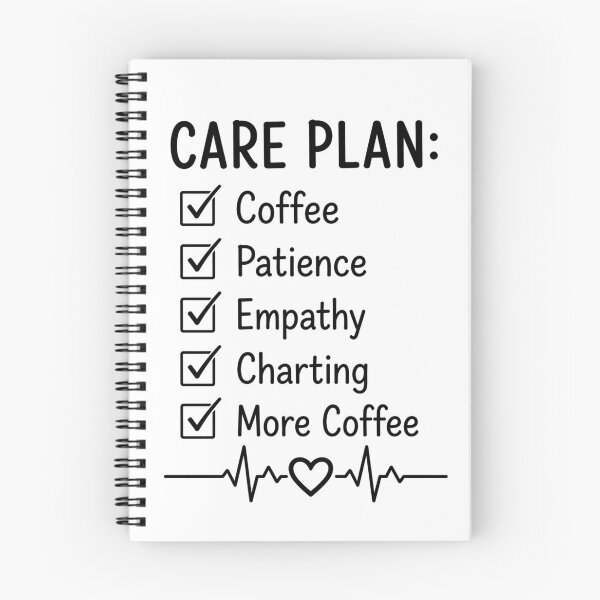 Item preview, Care Plan Coffee Patience Empathy Charting More Coffee Funny Nurse Shirt Healthcare Worker Humor Medical Checklist Design designed and sold by CareTastic Shop.