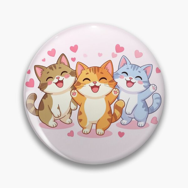 Item preview, Pink Hearts and Kitties Sticker designed and sold by AllxN.