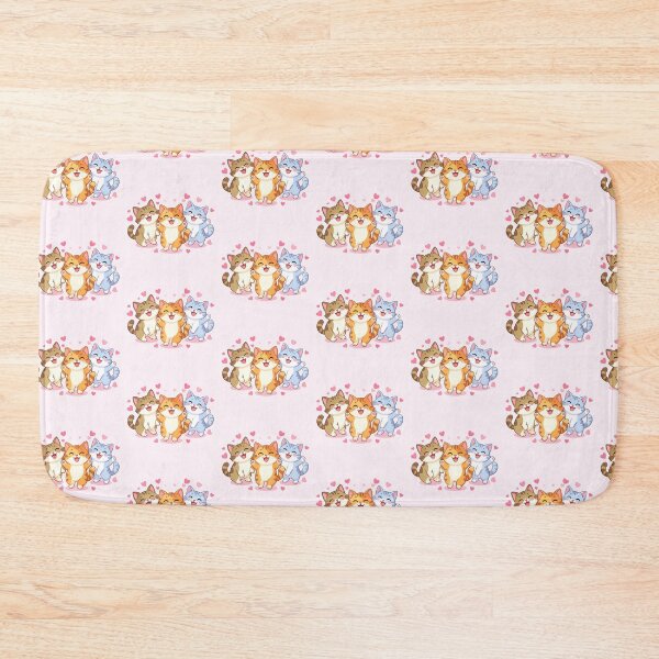 Item preview, Pink Hearts and Kitties Sticker designed and sold by AllxN.